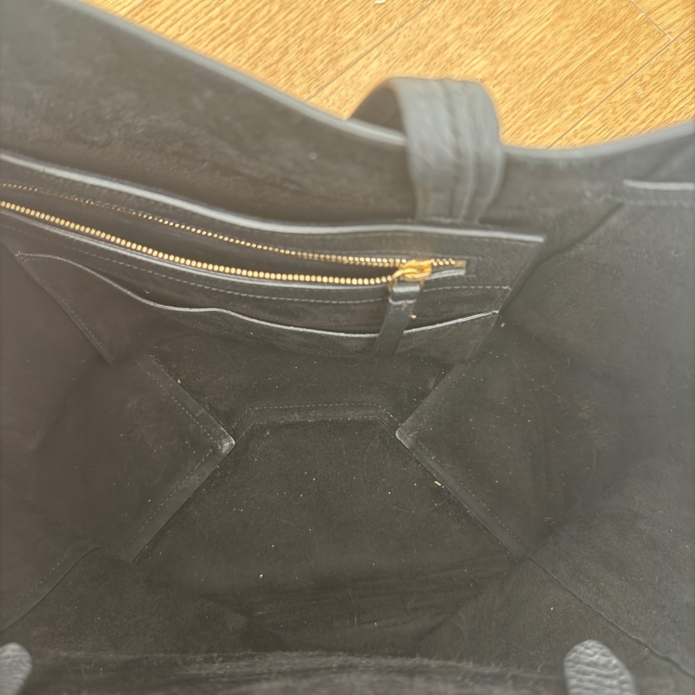 Celine Black Cabas Leather Tote with Double Straps - Picture 6 of 11